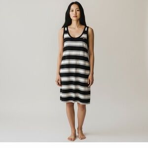 U.S Polo Assn. black & white striped pullover sleeveless tank dress extra large
